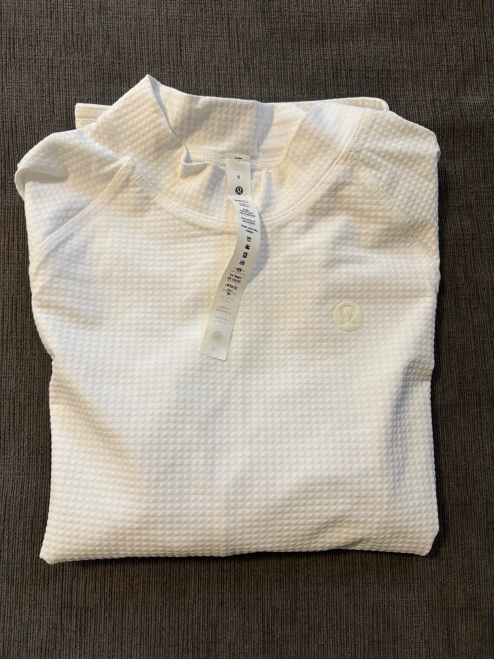 lululemon Grid Texture Tennis Long-Sleeve Mock Neck UPF
